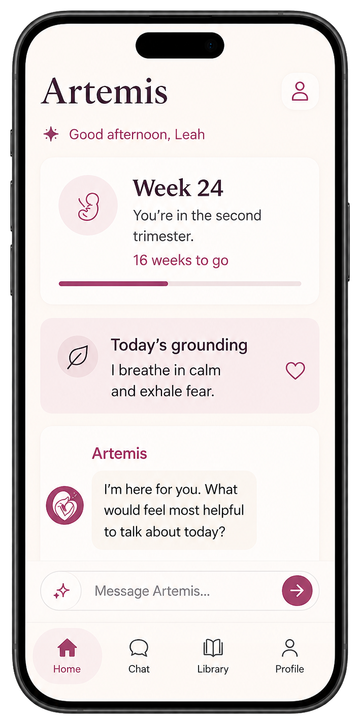 Artemis app preview on iPhone